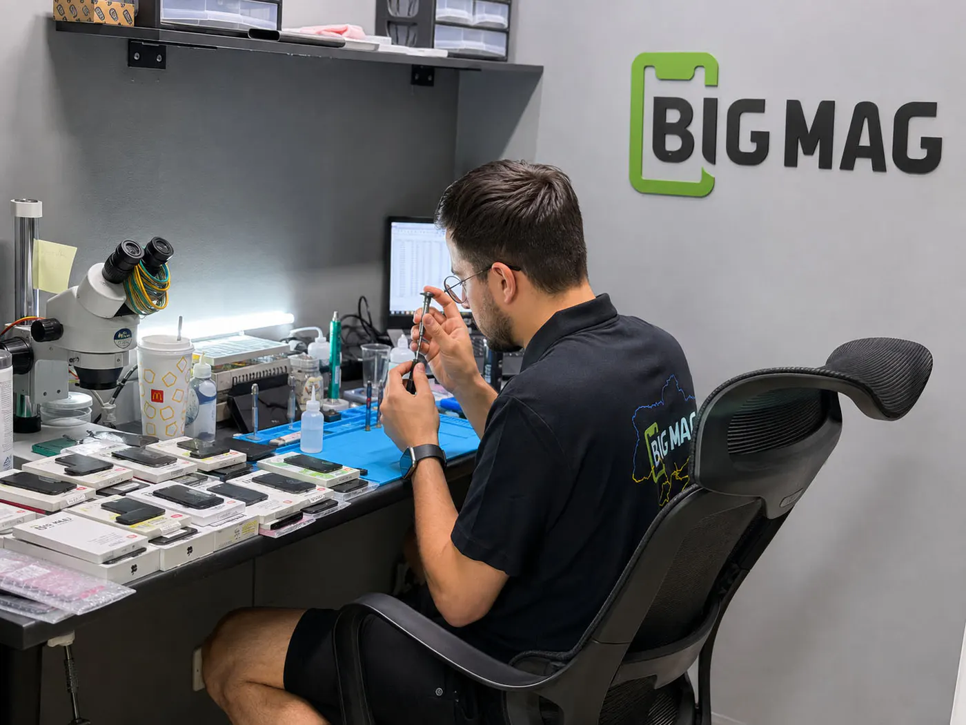 Мастер BigMag выполняет ремонт iPhone 11